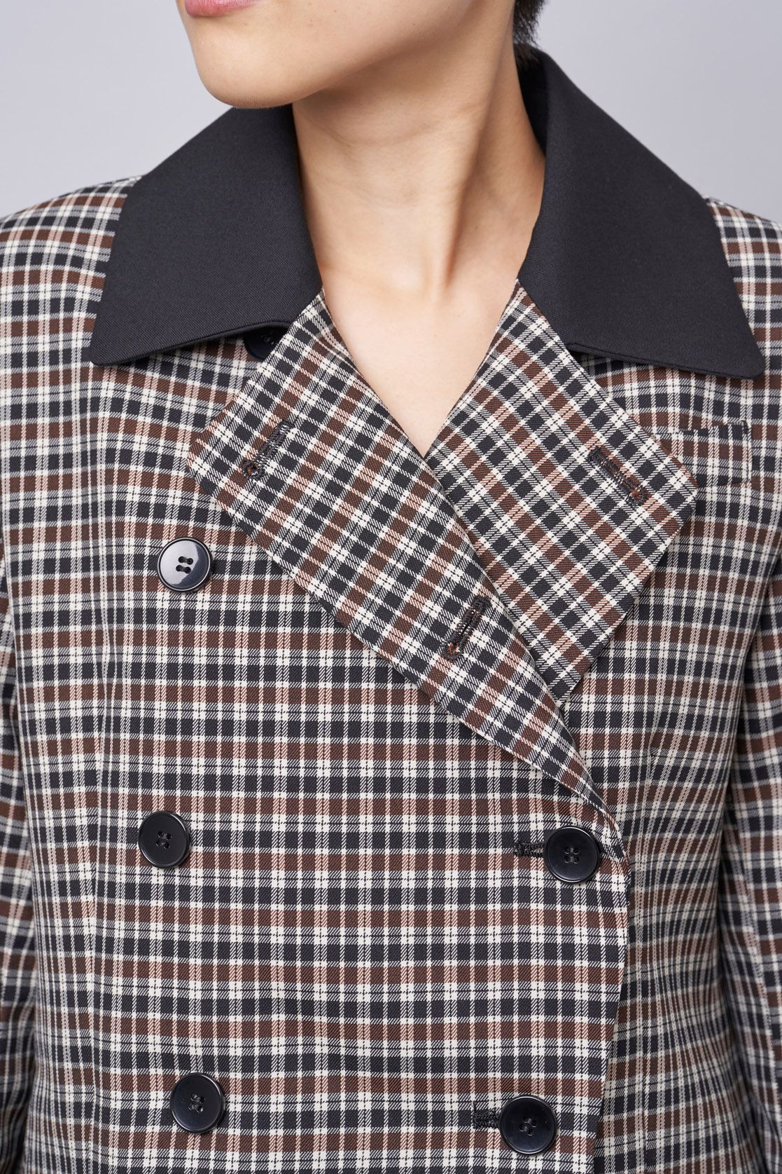 美品 EZUMi エズミ リネンジャケット ダブルブレスト カーキベージュ S