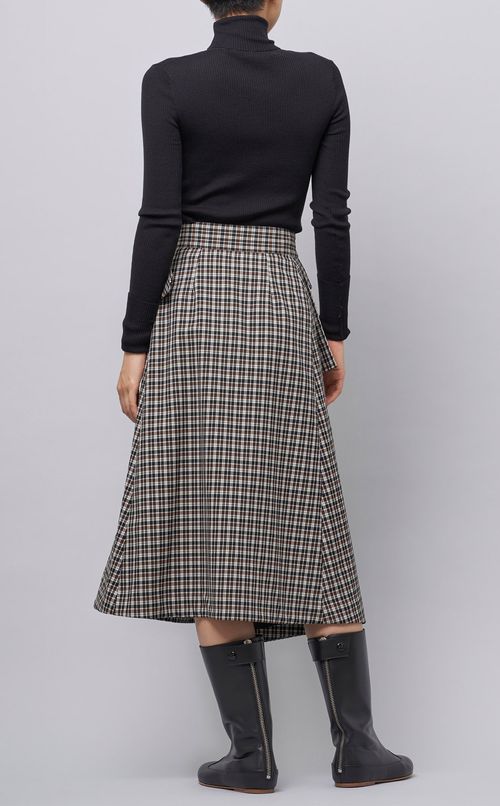 チェックミリタリースカート