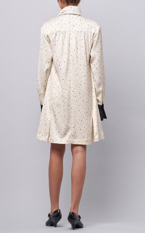 ボウタイ付スタープリントワンピース