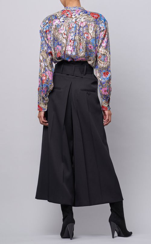 フロントプリーツミディパンツ