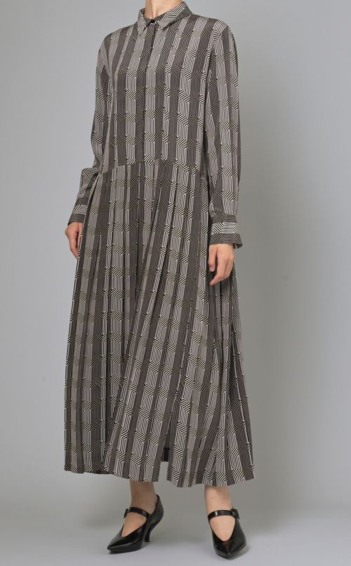 ジオメトリックプリントワンピース