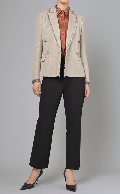 フリンジダブルテーラードジャケット