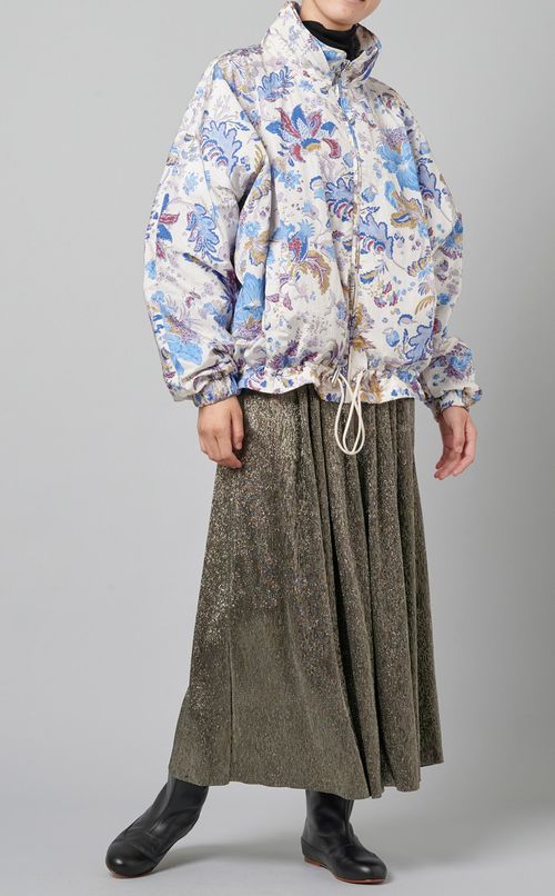 メタリックギャザーパンツ