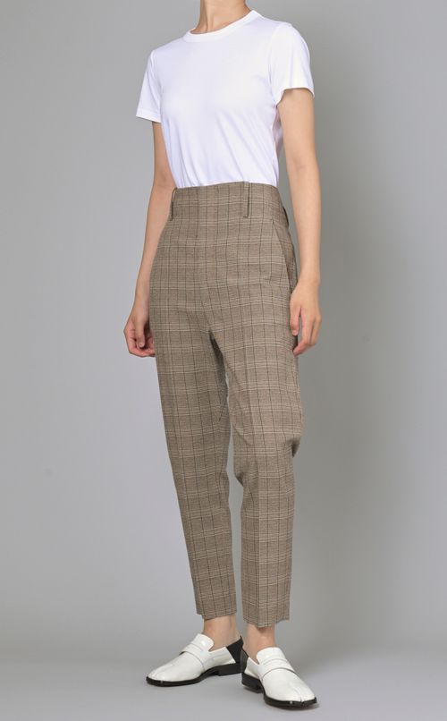 チェックコクーンパンツ