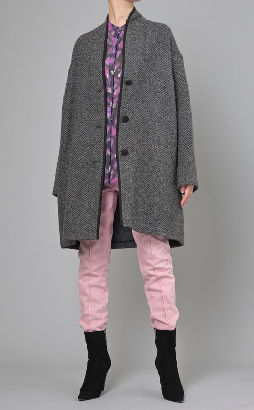 ウールショールカラーコート