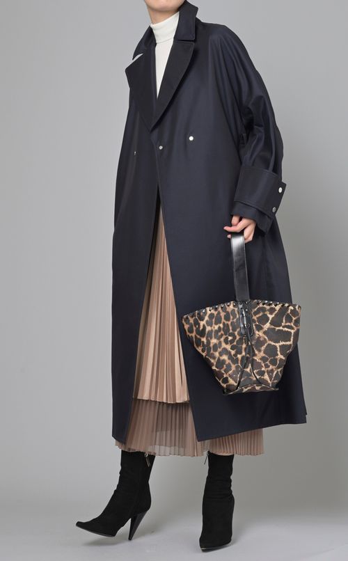 レオパード柄バケツ型バッグ