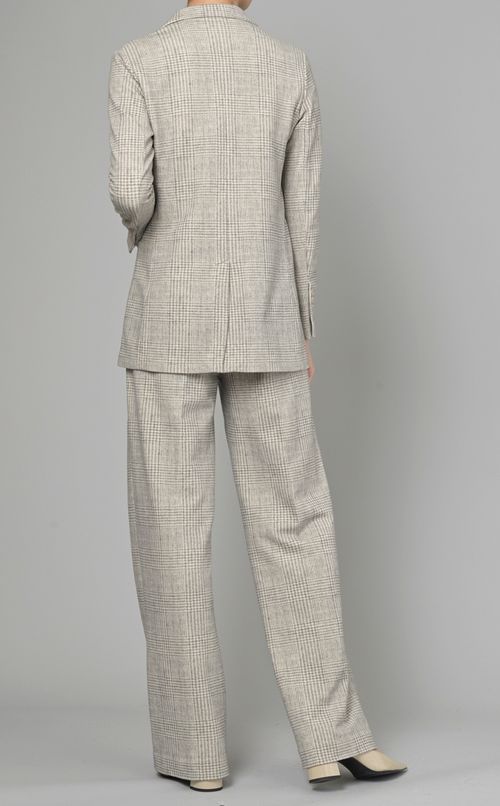 チェックダブルブレストジャケット