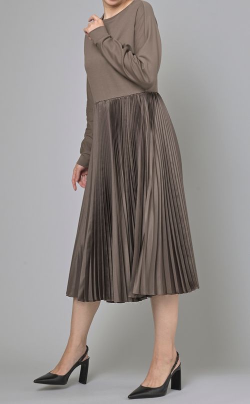 プリーツコンビドレス