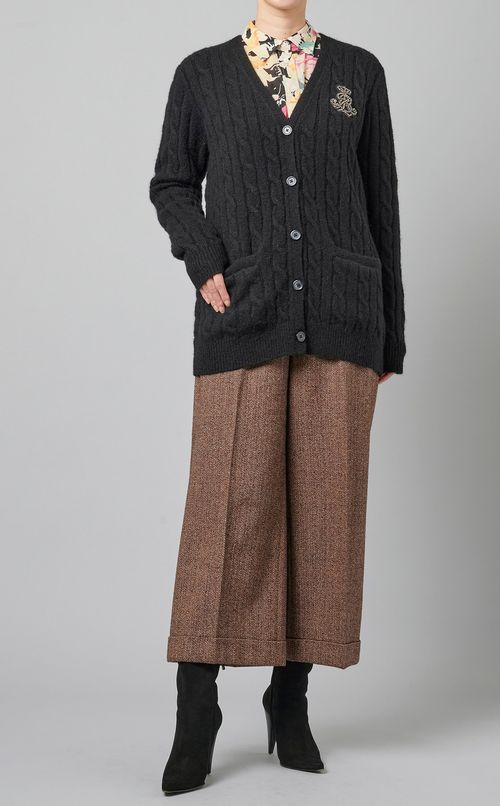 コットンウールロールアップパンツ