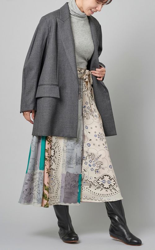 カーブスリーブダブルジャケット