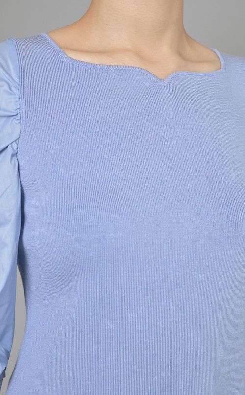 スクエアネックニットプルオーバー