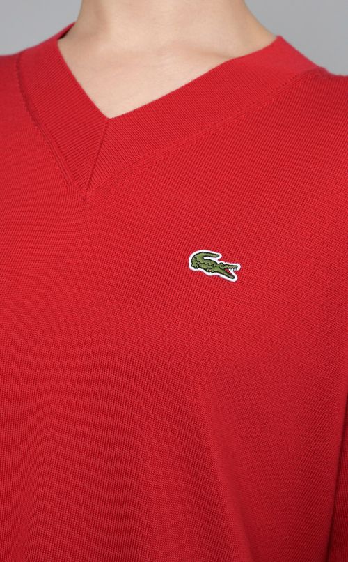 Vネックウールニット