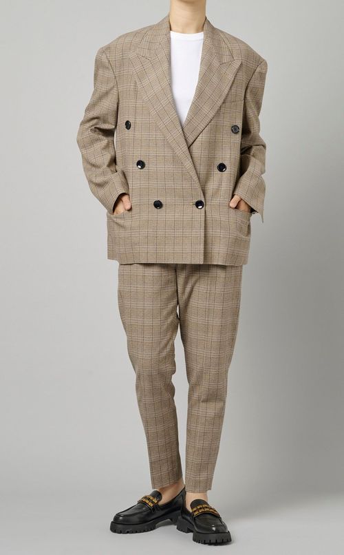 チェックコクーンパンツ