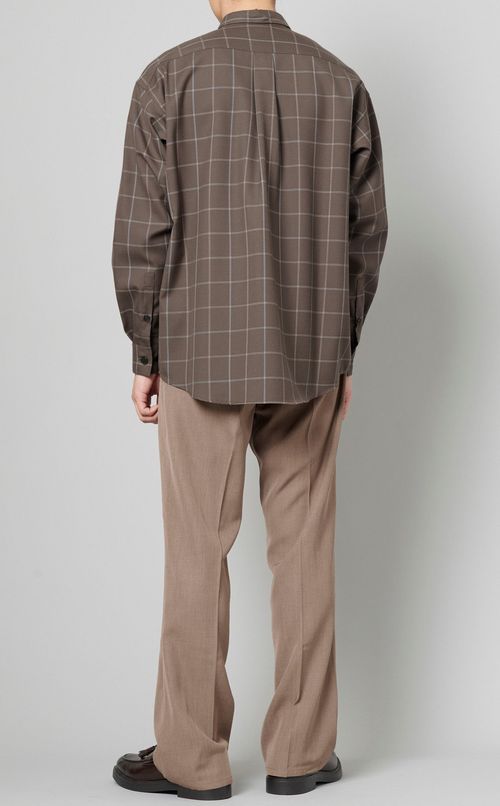 チェックウールレギュラーシャツ