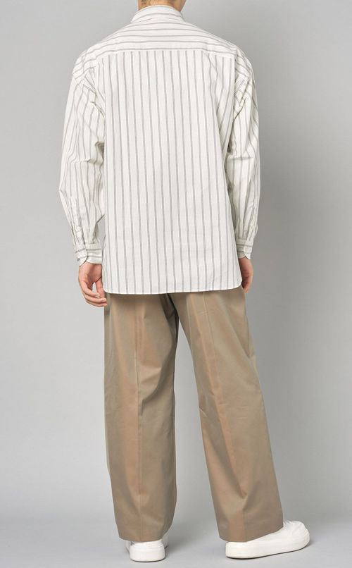 コットンストライプビッグシャツ