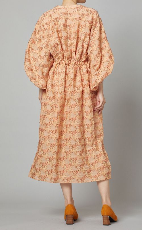 ボタニカルジャガードドレス