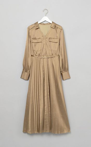 モノグラムサテンワンピース