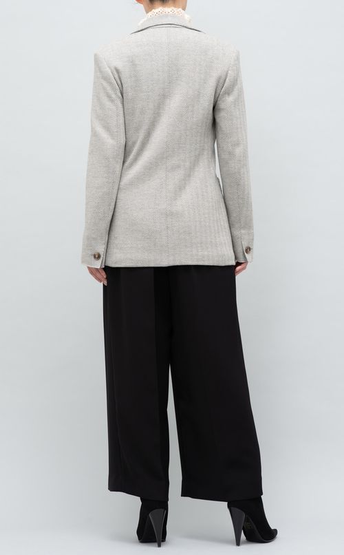 ヘリンボーンジャージージャケット