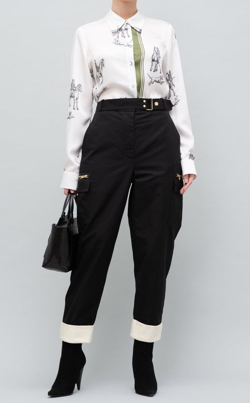 ホースプリントブラウス