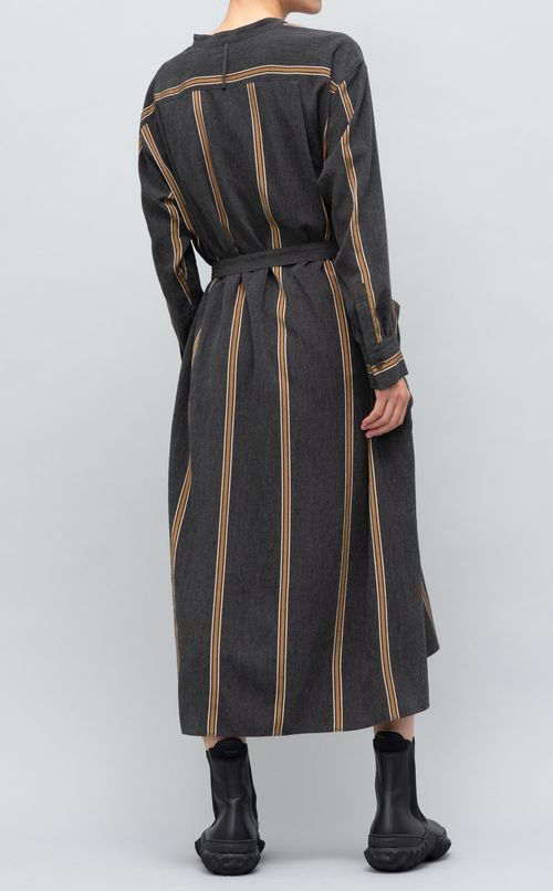 ストライプシャツワンピース