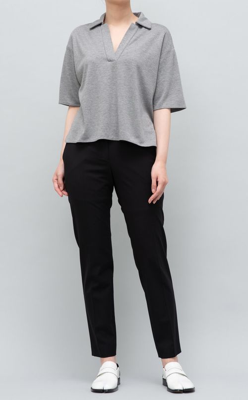 スキッパージャージーポロシャツ