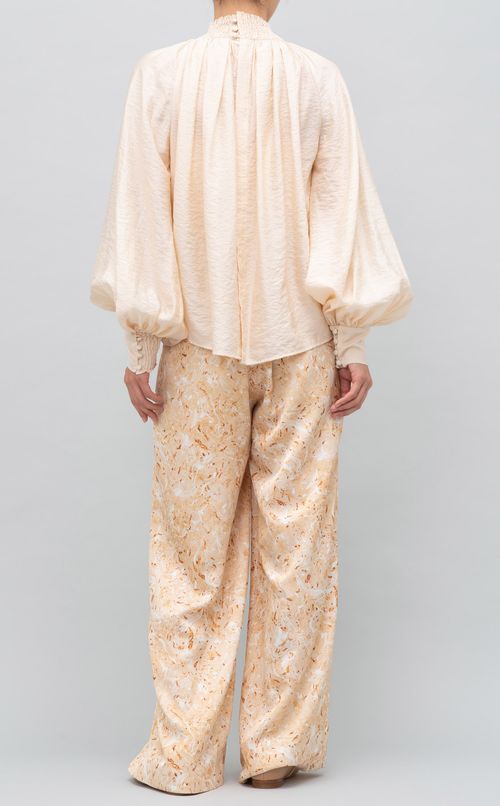 オーガンジーギャザーブラウス