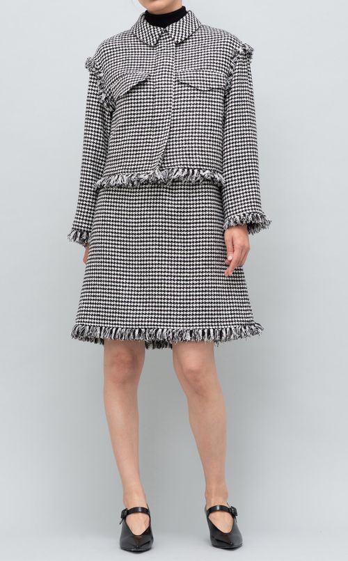 ツイードジップアップブルゾン