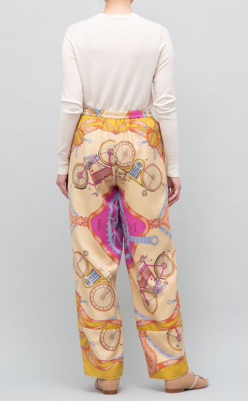 スカーフプリントイージーパンツ