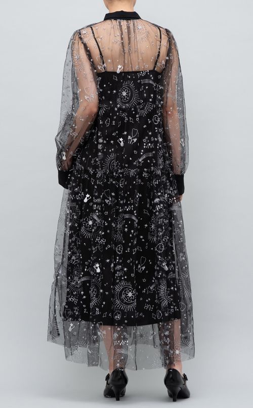 エンブロイダリーロングシャツワンピース