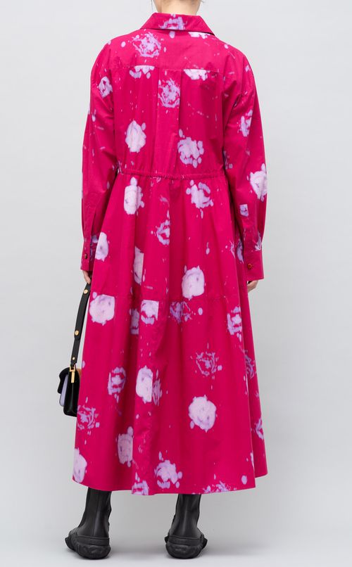 フラワーロングシャツワンピース