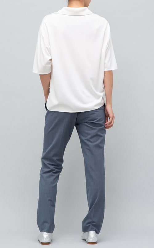 スキッパージャージーポロシャツ