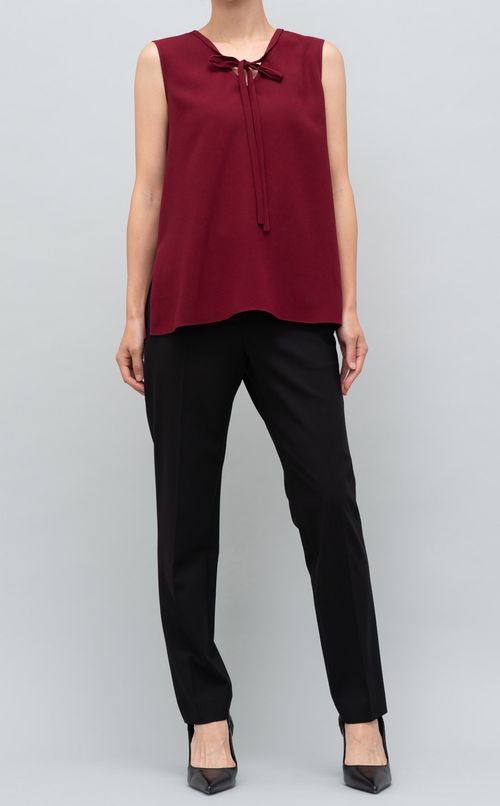 ウール混テーパードパンツ