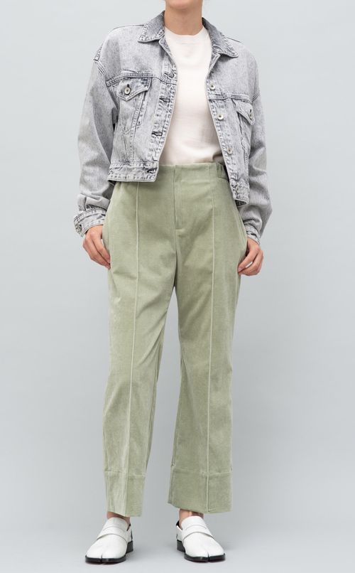 コーデュロイクロップドパンツ