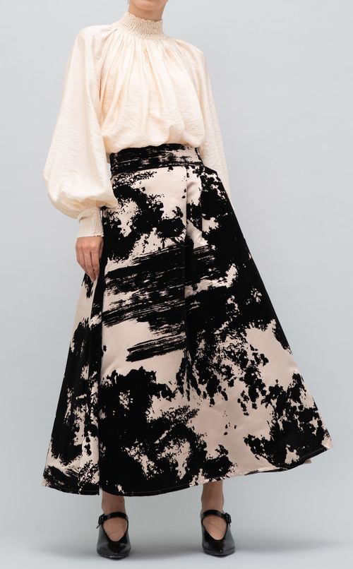 シャンブレーフロッキースカート