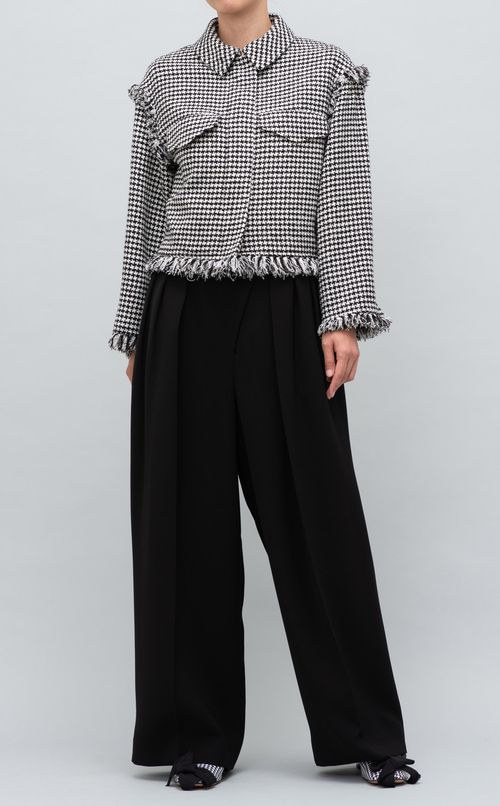 ツイードジップアップブルゾン