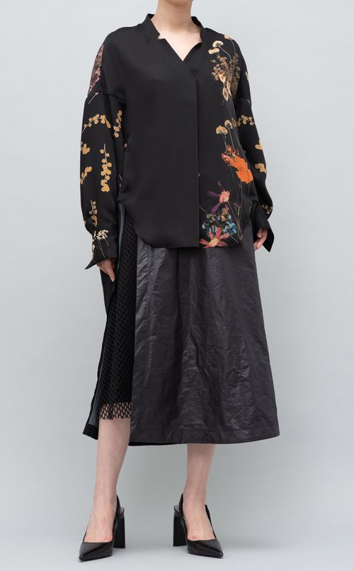 フラワープリントプリーツスカート