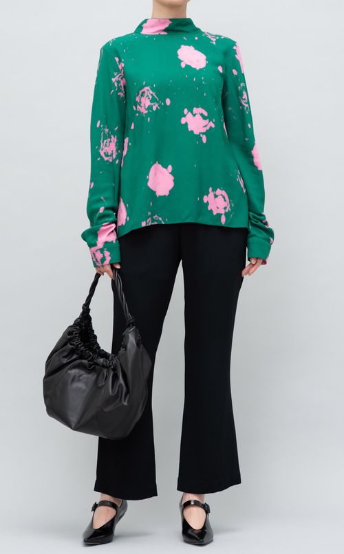 ギャザーレザートートバッグ