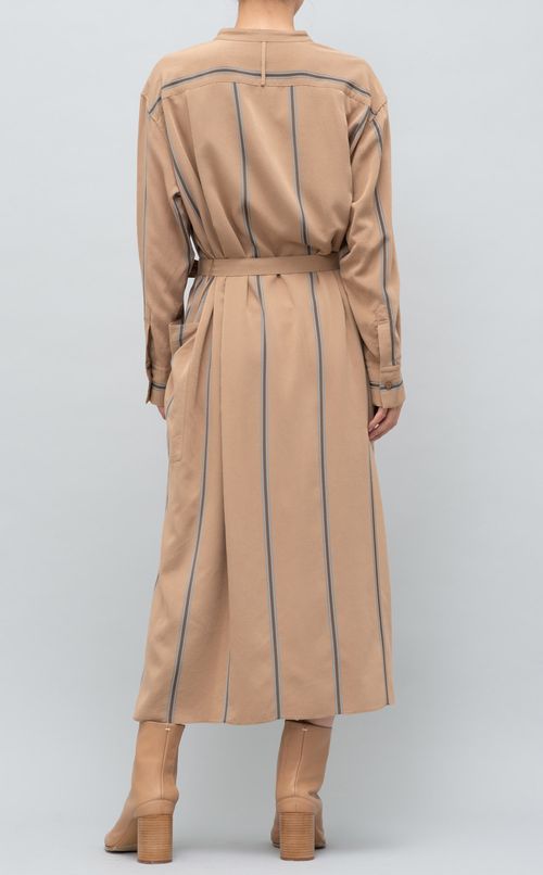 ストライプシャツワンピース