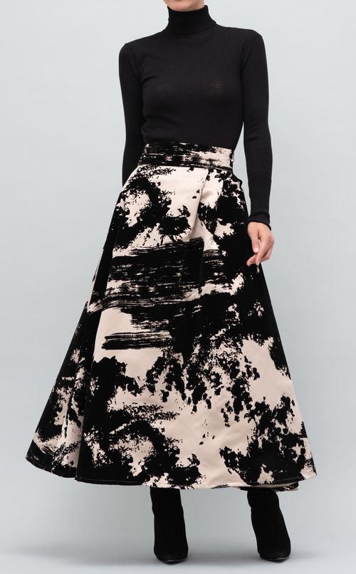 シャンブレーフロッキースカート