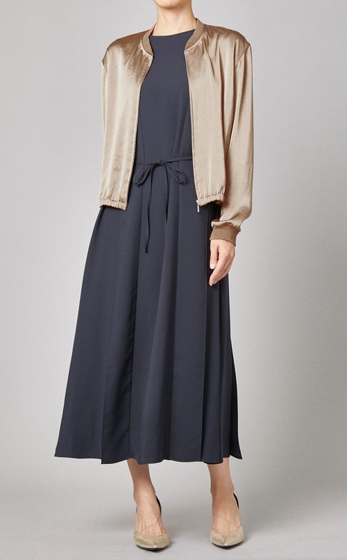 クラッシュサテンブルゾン