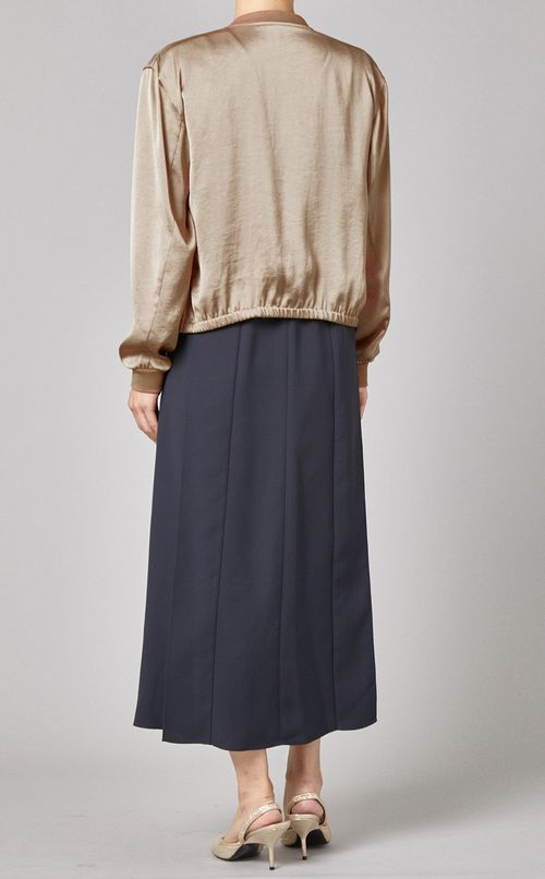 クラッシュサテンブルゾン