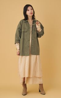 バックサテンミリタリージャケット