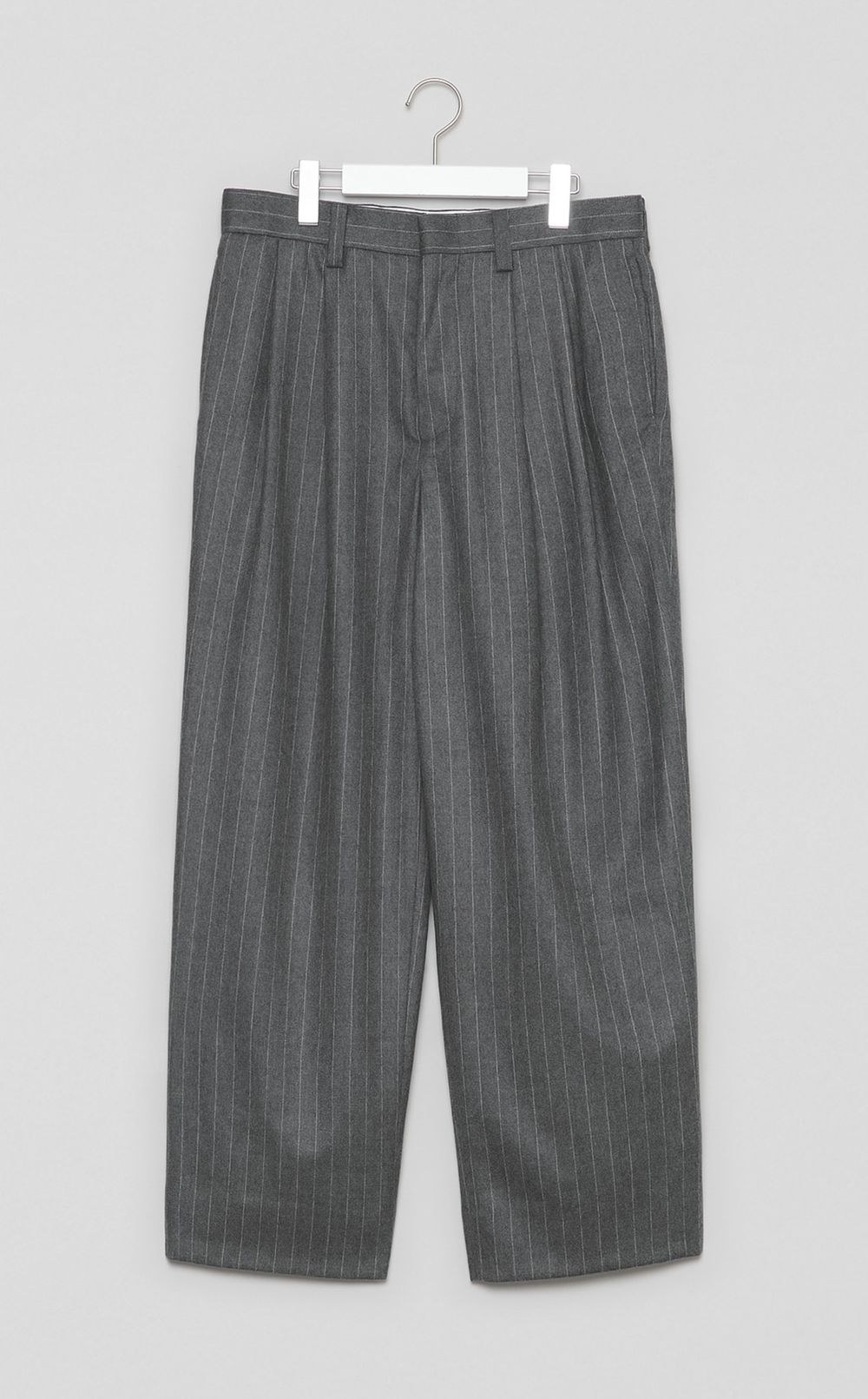 ウールストライプ2タックトラウザー