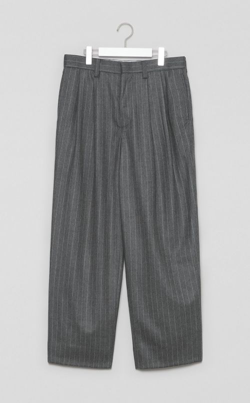 ウールストライプ2タックトラウザー