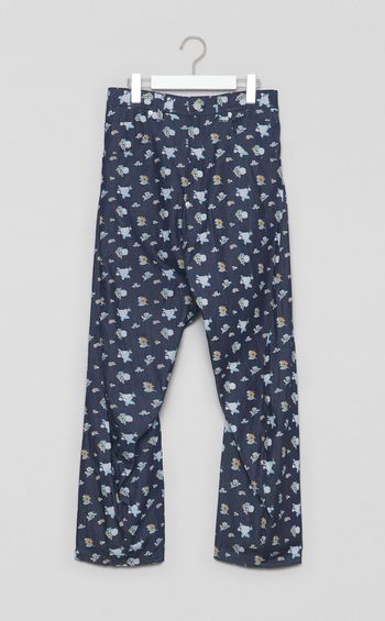 フラワープリントデニム