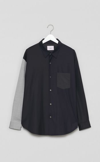 カラーミックスウールレギュラーシャツ