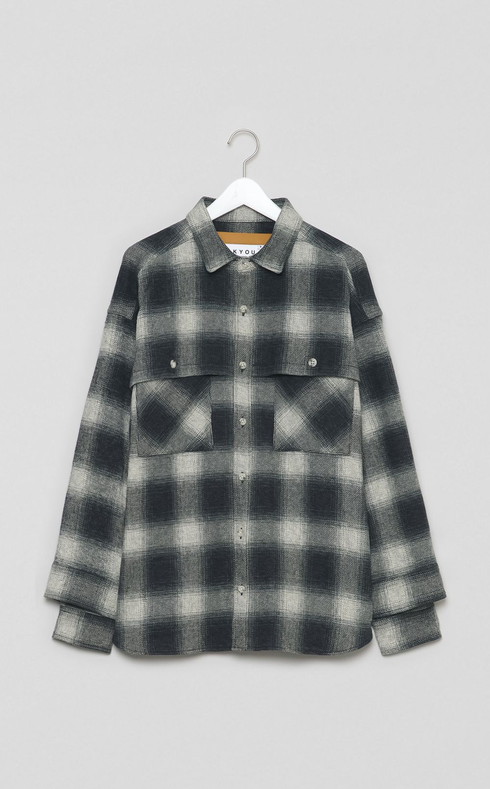 チェックダブルスリーブシャツ