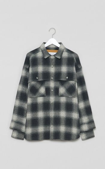 チェックダブルスリーブシャツ