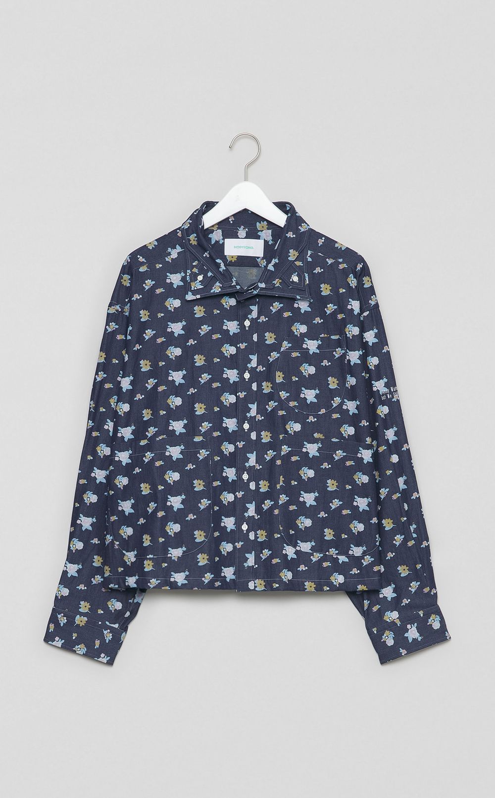 フラワープリントシャツ