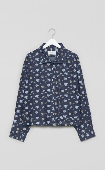 フラワープリントシャツ